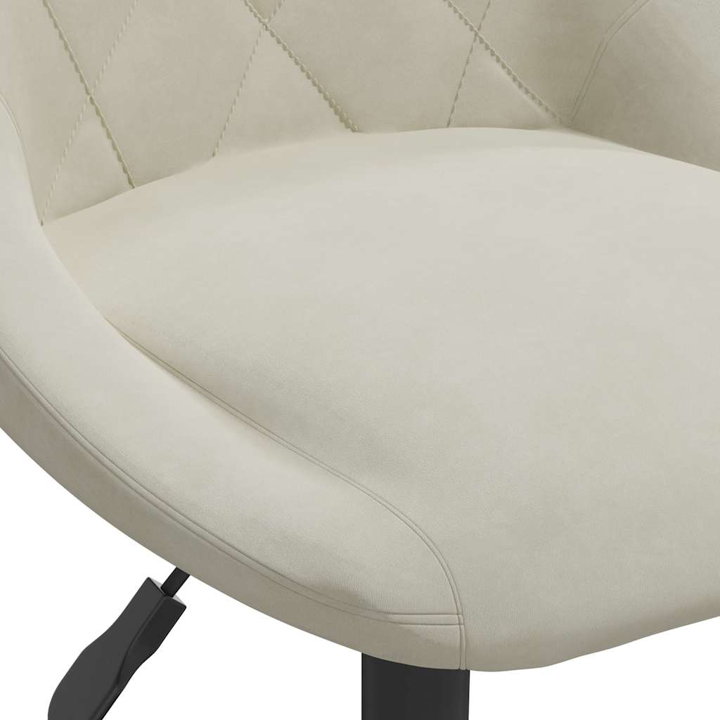 Sedie da Pranzo Girevoli 4 pz Crema in Velluto 3088790