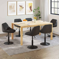 Sedie da Pranzo Girevoli 6 pz Nere in Velluto 3088799