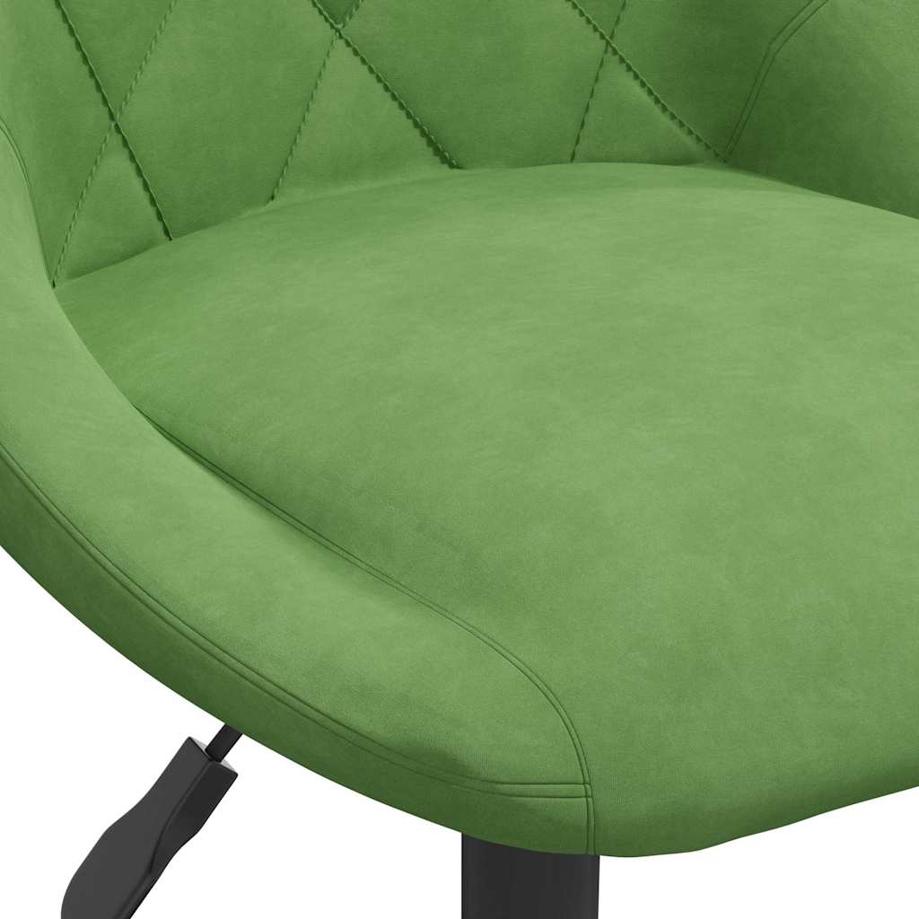 Sedie da Pranzo Girevoli 6 pz Verde Chiaro in Velluto 3088804