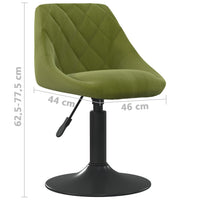 Sedie da Pranzo Girevoli 6 pz Verde Chiaro in Velluto 3088804