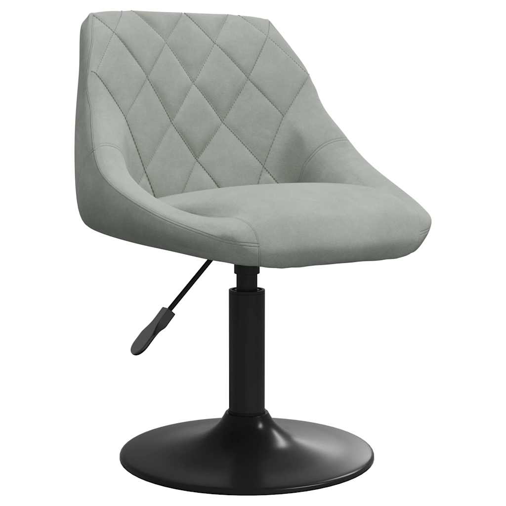 Sedia da Pranzo Grigio Chiaro in Velluto 3088813