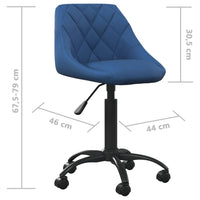 Sedia da Ufficio Blu in Velluto 3088850