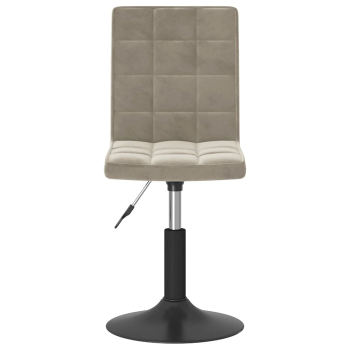 Sedie da Pranzo Girevoli 4 pz Grigio Chiaro in Velluto 3089289