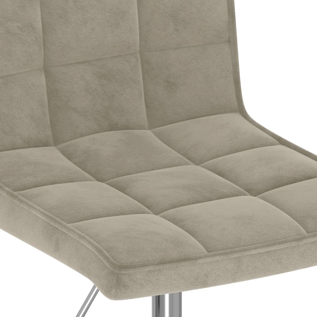 Sedie da Pranzo Girevoli 4 pz Grigio Chiaro in Velluto 3089289