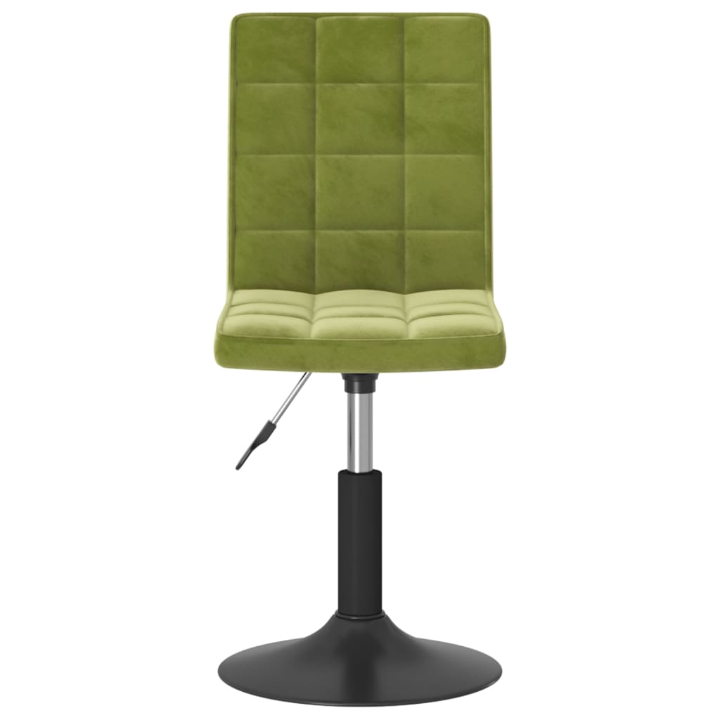 Sedie da Pranzo Girevoli 4 pz Verde Chiaro in Velluto 3089291