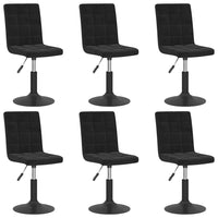 Sedie da Pranzo Girevoli 6 pz Nere in Velluto 3089297