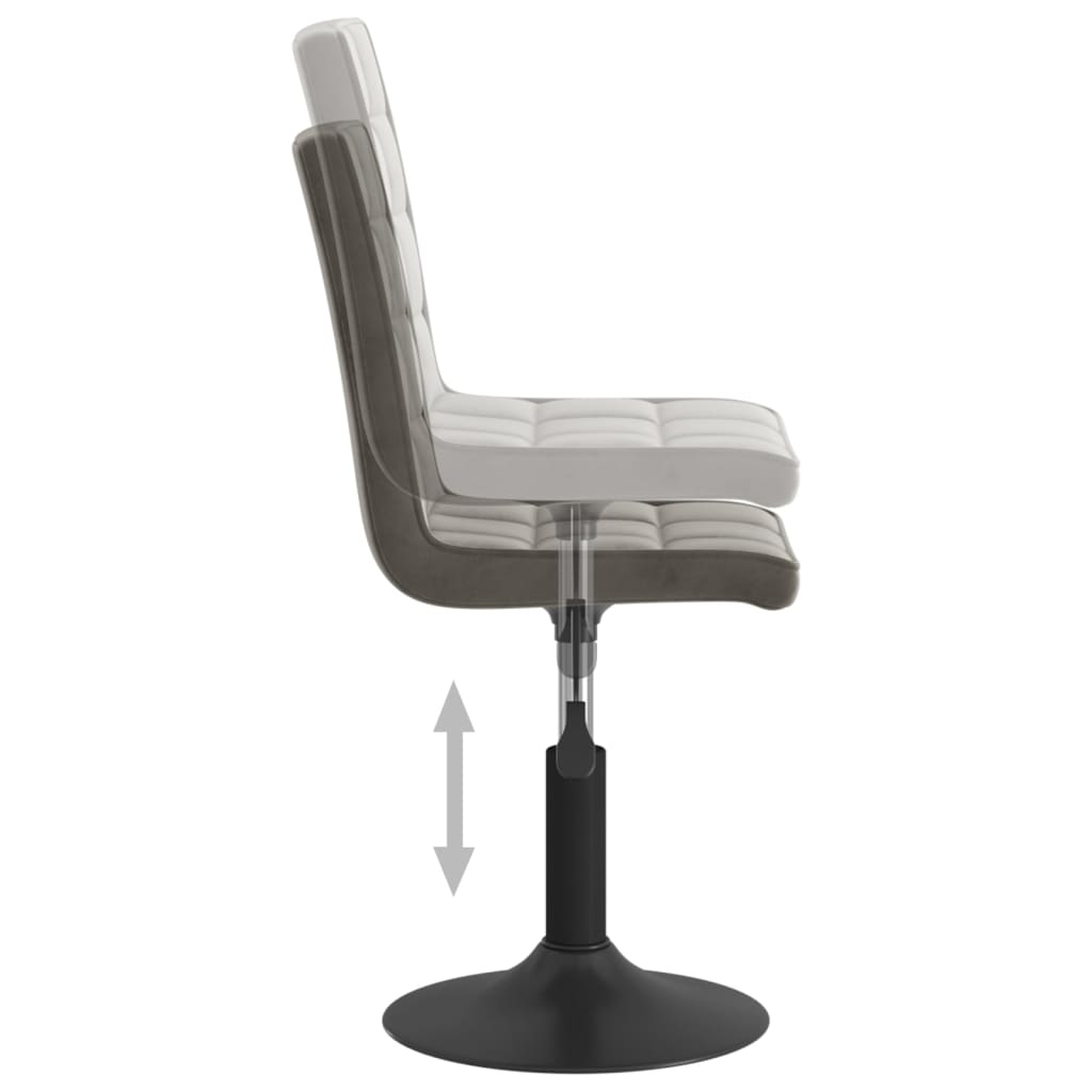 Sedie da Pranzo Girevoli 6 pz Grigio Scuro in Velluto 3089301