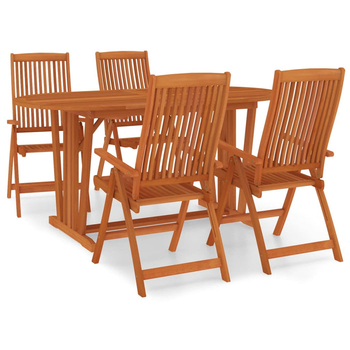 Set da Pranzo per Giardino 5 pz in Legno Massello di Eucalipto 3087338