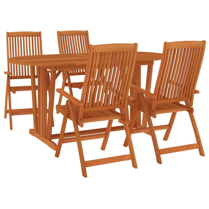 Set da Pranzo per Giardino 5 pz in Legno Massello di Eucalipto 3087338