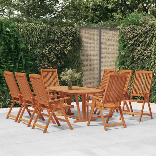Sedie da Giardino Pieghevoli 8pz in Legno Massello di Eucalipto cod mxl 13987
