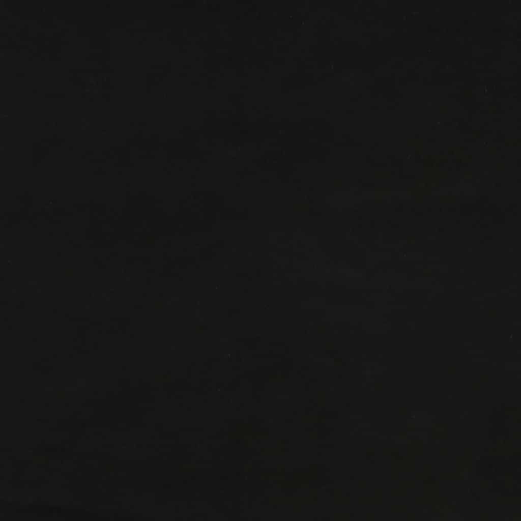 Sgabello Rotondo Nero in Velluto 340260