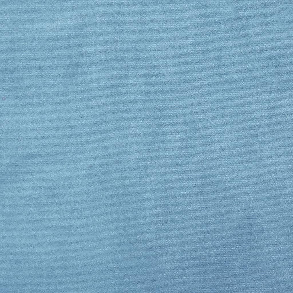 Sgabello Rotondo con Contenitore Azzurro in Velluto 340291