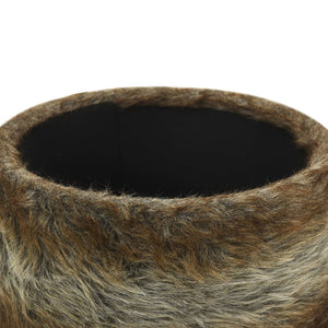 Sgabello Rotondo con Contenitore Colore Misto in Peluche