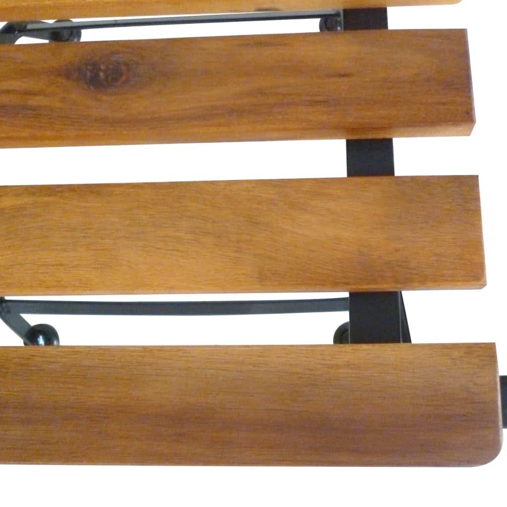 Sedie da Giardino Pieghevoli 4 pz in Acciaio e Legno Acacia cod mxl 8747