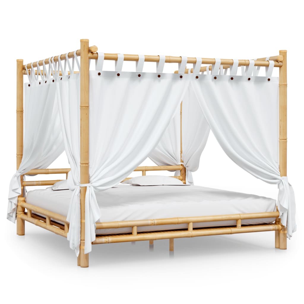 Letto a Baldacchino 200x200 cm in Bambù