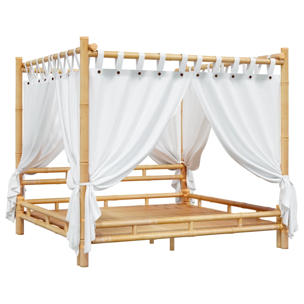 Letto a Baldacchino 200x200 cm in Bambù
