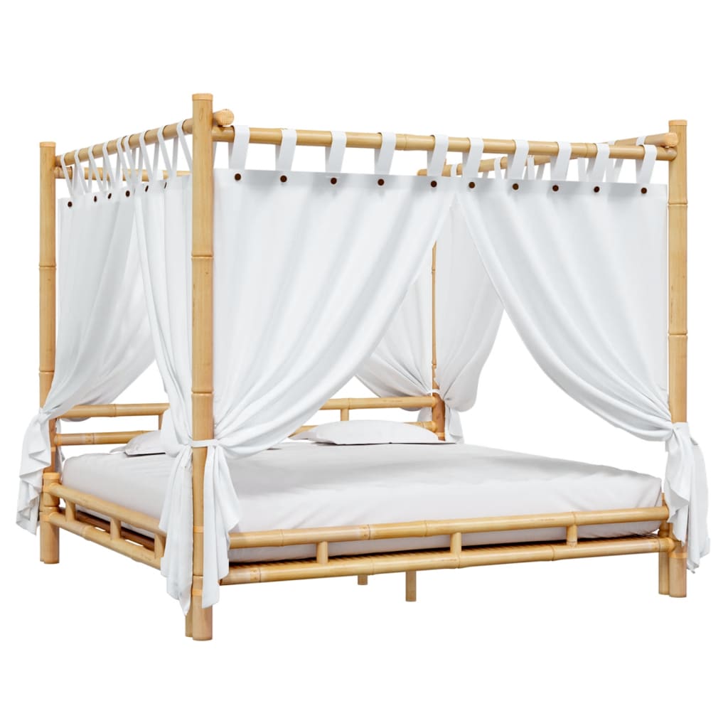 Letto a Baldacchino 200x200 cm in Bambù