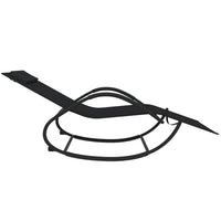 Set di due poltrone lounge a dondolo in acciaio nero e Textilene 02_0011975