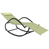 Set di due sedie a dondolo in acciaio e tessiline crema 02_0011966