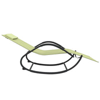 Set di due sedie a dondolo in acciaio e tessiline crema 02_0011966