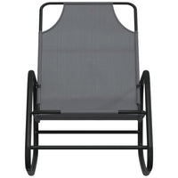 Set di due poltrone a dondolo in acciaio e Textilene grigio 02_0011971