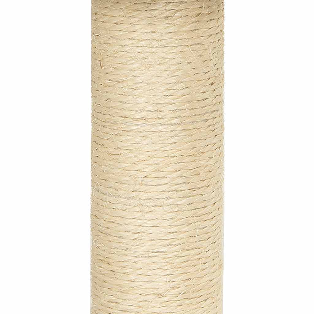 Albero per Gatti con Tiragraffi in Sisal Grigio Chiaro 155 cm