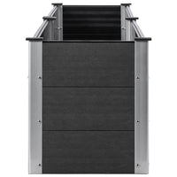 Vassoio per fioriera aiuola rialzata piante fiori terrazza giardino giardino 200 x 50 x 54 cm WPC grigio 02_0039400