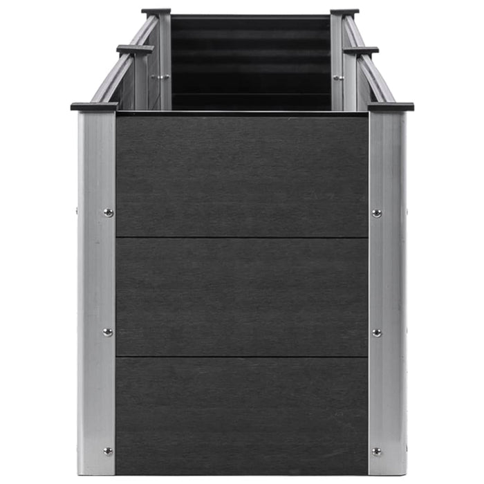 Vassoio per fioriera aiuola rialzata piante fiori terrazza giardino giardino 200 x 50 x 54 cm WPC grigio 02_0039400