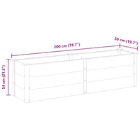 Fioriera Rialzata da Giardino 200x50x54 cm in WPC Grigio 318095