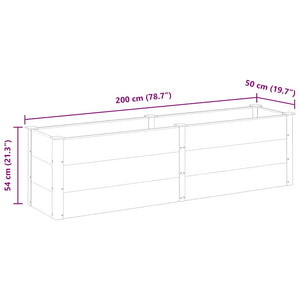 Fioriera Rialzata da Giardino 200x50x54 cm in WPC Grigio 318095