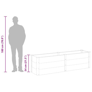 Fioriera Rialzata da Giardino 200x50x54 cm in WPC Grigio 318095