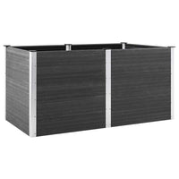 Fioriera Rialzata da Giardino 200x100x91 cm in WPC Grigio