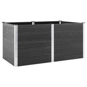Fioriera Rialzata da Giardino 200x100x91 cm in WPC Grigio
