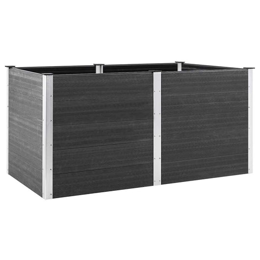 Fioriera Rialzata da Giardino 200x100x91 cm in WPC Grigio