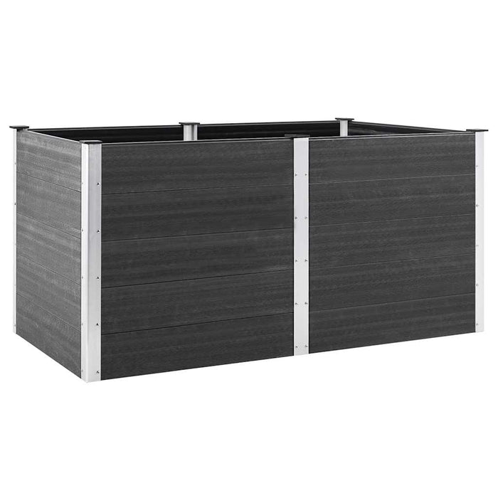 Fioriera Rialzata da Giardino 200x100x91 cm in WPC Grigio