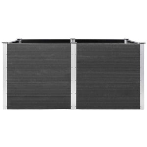 Fioriera Rialzata da Giardino 200x100x91 cm in WPC Grigio