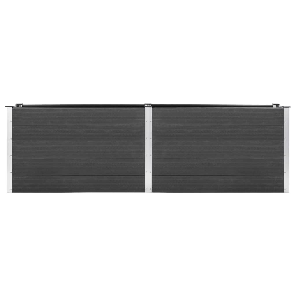 Fioriera Rialzata da Giardino 200x100x91 cm in WPC Grigio 318098