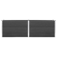 Fioriera Rialzata da Giardino 200x100x91 cm in WPC Grigio 318098