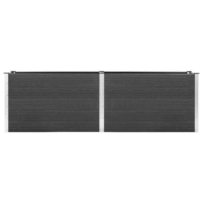 Fioriera Rialzata da Giardino 200x100x91 cm in WPC Grigio 318098