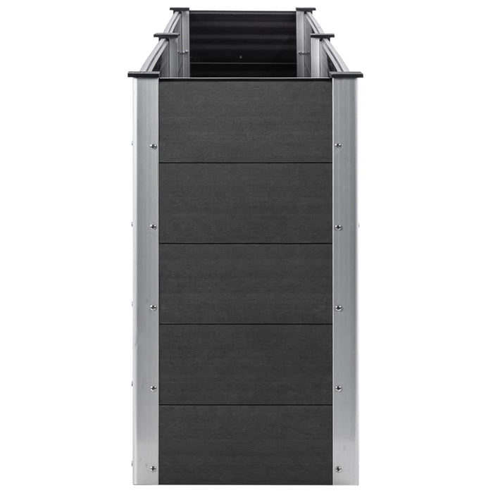 Fioriera Rialzata da Giardino 200x100x91 cm in WPC Grigio 318098