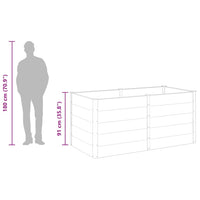 Fioriera Rialzata da Giardino 200x100x91 cm in WPC Grigio 318098