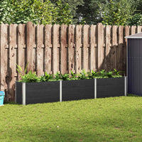 Fioriera Rialzata da Giardino 300x50x54 cm in WPC Grigio