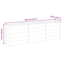 Fioriera Rialzata da Giardino Grigia 300x50x91 cm in WPC