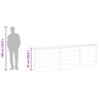 Fioriera Rialzata da Giardino Grigia 300x50x91 cm in WPC 318100