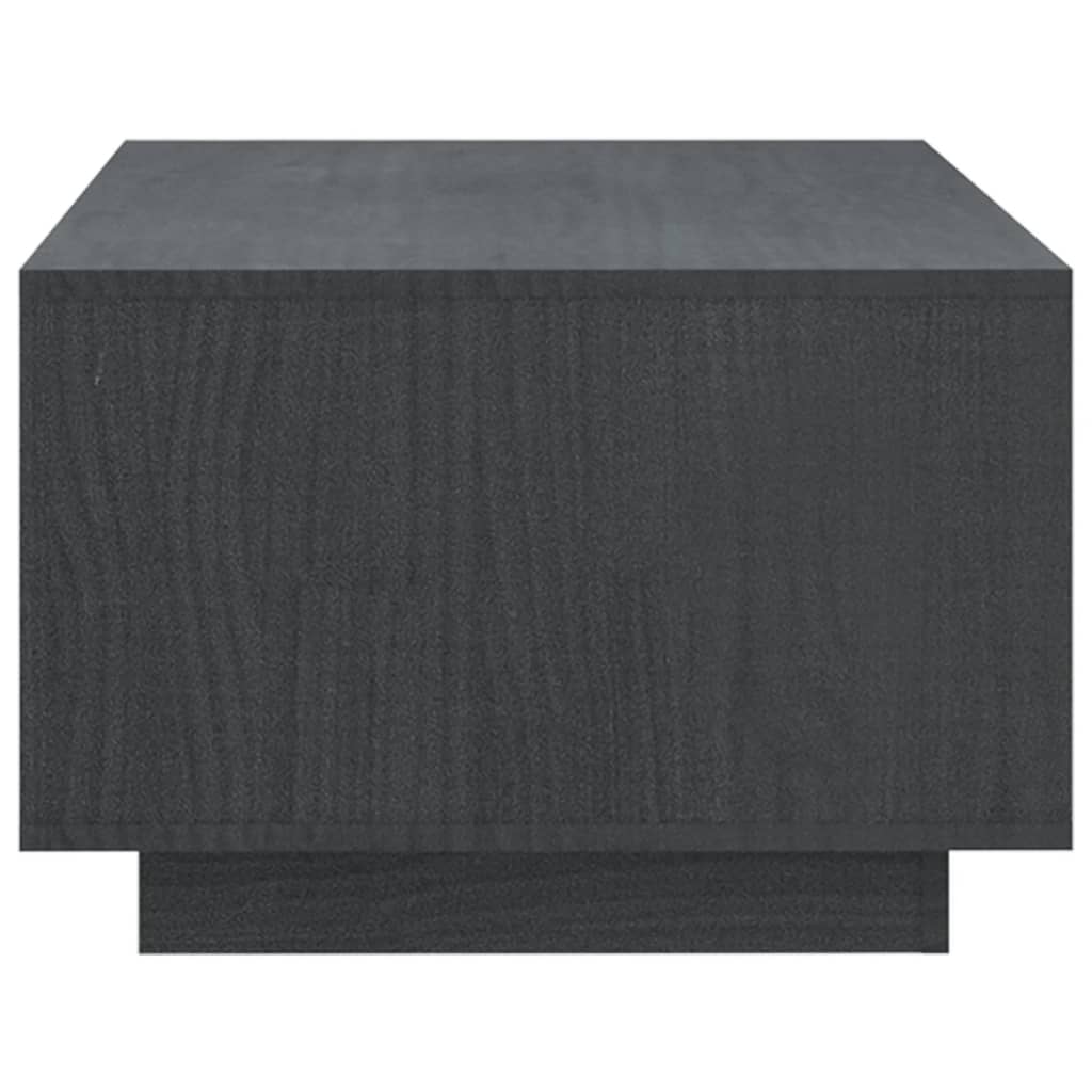 Tavolino da Salotto Grigio 110x50x33,5cm Legno Massello di Pino 809884