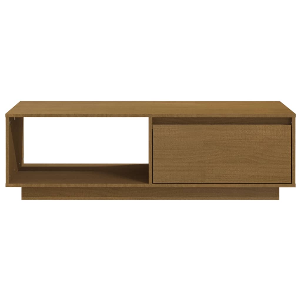 Tavolino Marrone ambra 110x50x33,5 cm in Legno Massello di Pino 809885