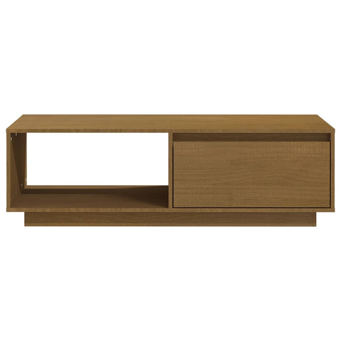 Tavolino Marrone ambra 110x50x33,5 cm in Legno Massello di Pino 809885