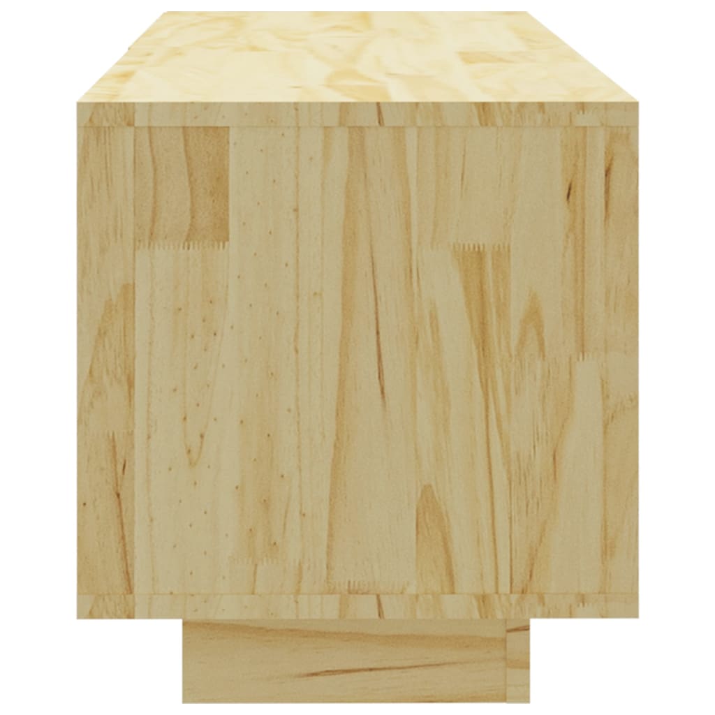 Mobile Porta TV-Mobile per TV-Credenza TV 110x30x33,5 cm in Legno Massello di Pino
