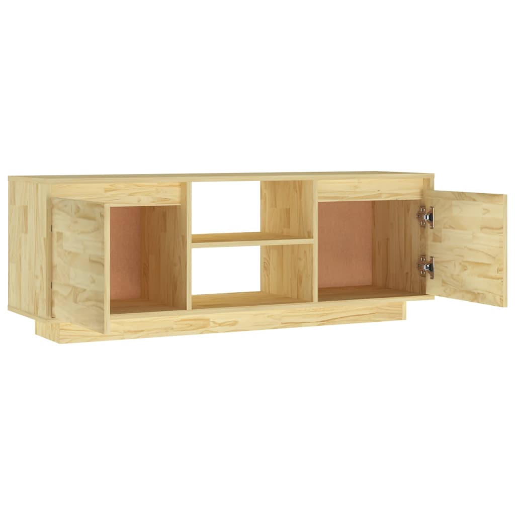 Mobile Porta TV-Mobile per TV-Credenza TV 110x30x40 cm in Legno Massello di Pino