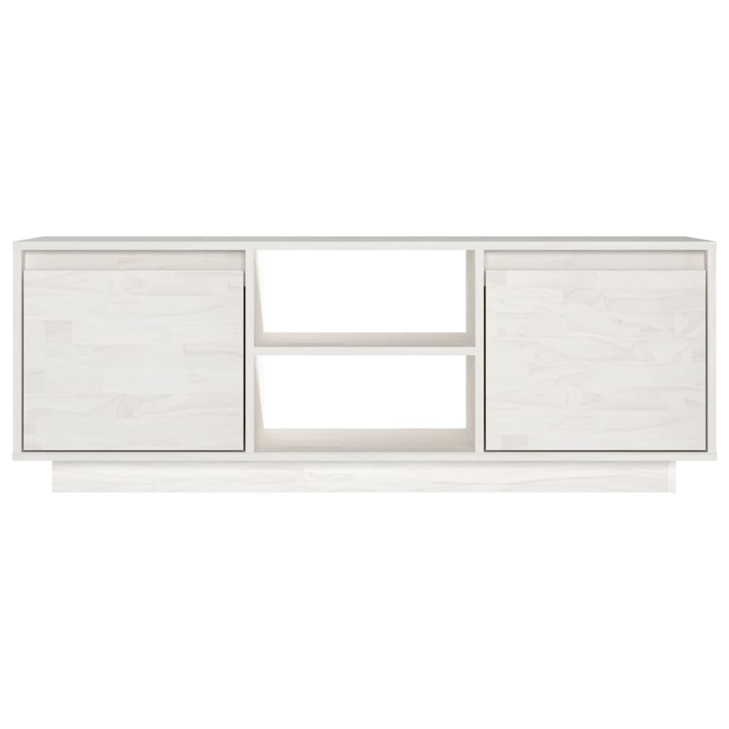 Mobile Porta TV-Mobile per TV-Credenza TV Bianco 110x30x40 cm in Legno Massello di Pino